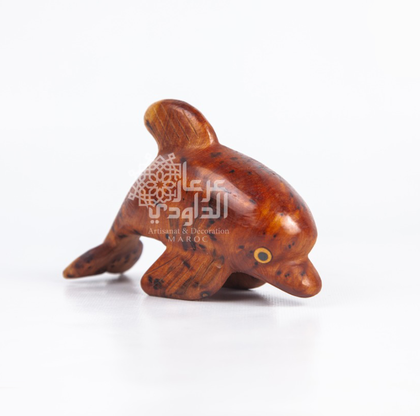 Thuya Wood Dolphin Figurine